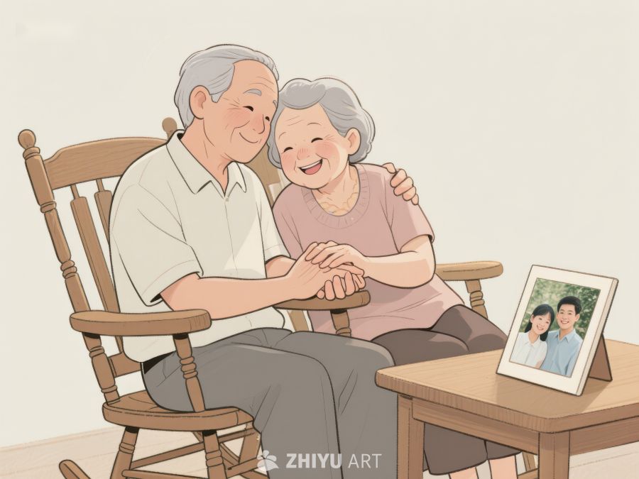 温馨老年夫妇共度时光 707