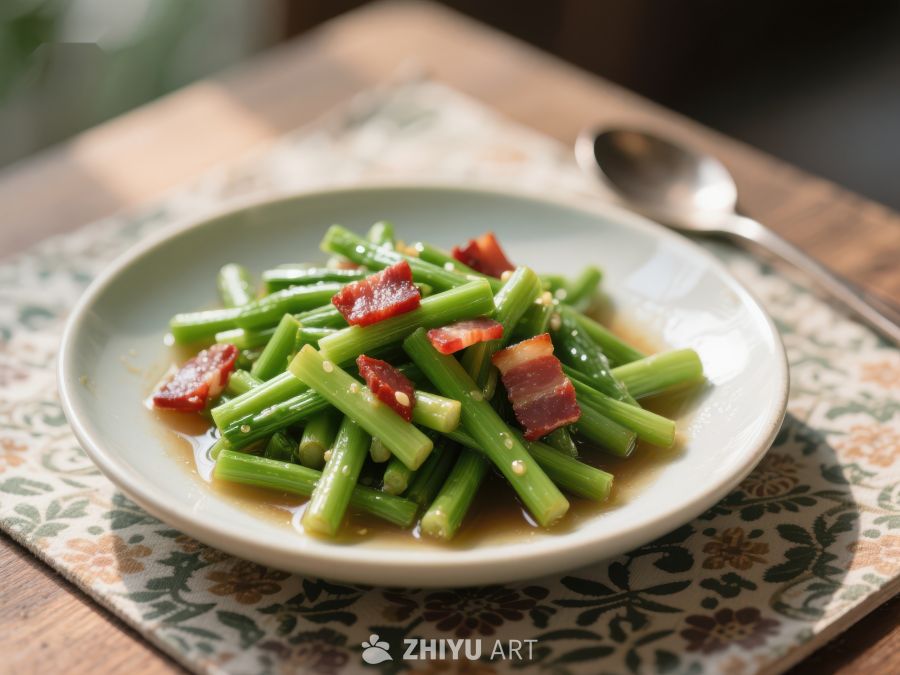 蒜薹炒肉片，美味家常菜 947