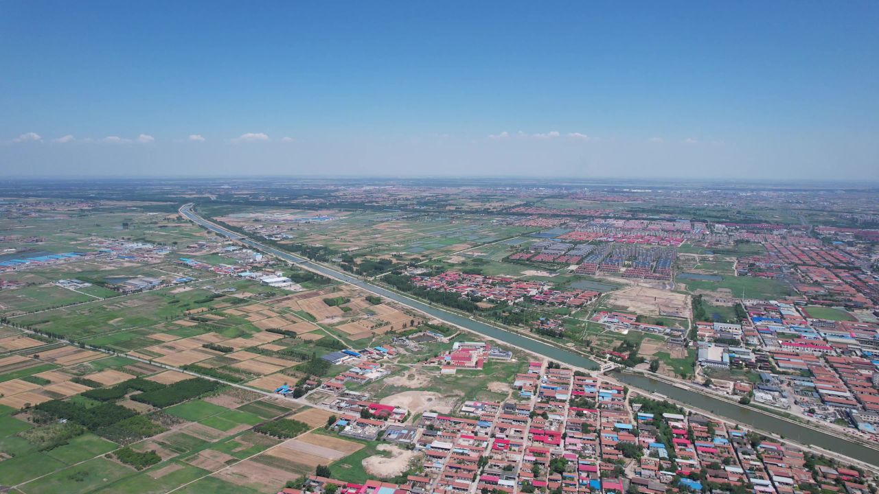 山东东营城市建设城市大景航拍