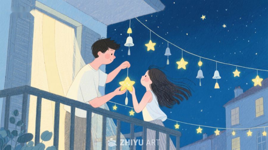 夜空下的温馨互动 546