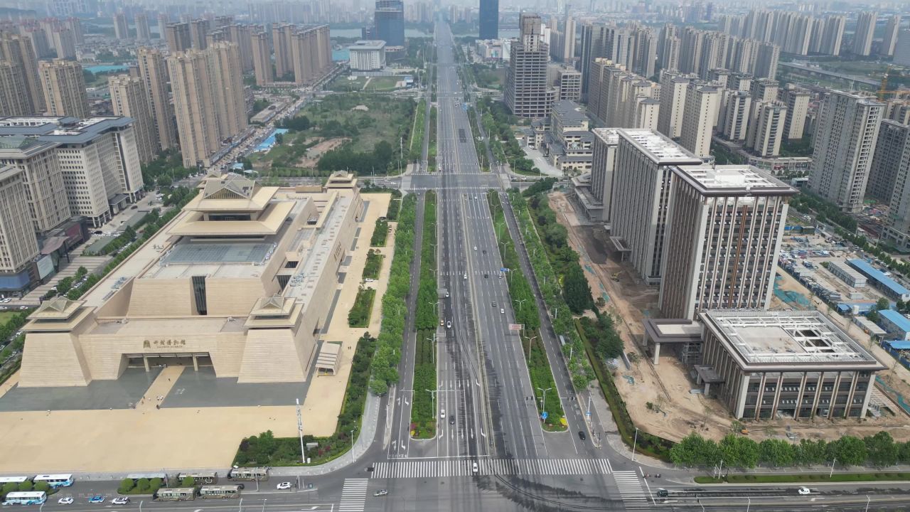 河南开封城市建设航拍