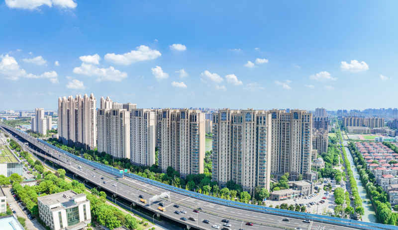 航拍昆山城市风光建筑大景 30