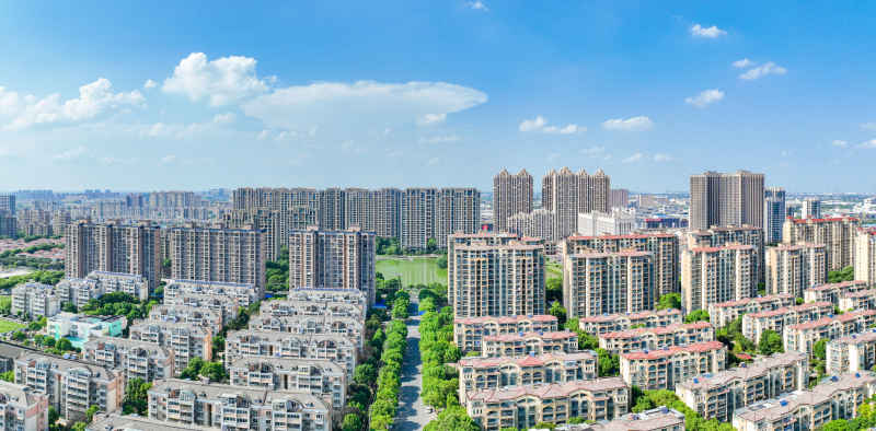 航拍昆山城市风光建筑大景 56