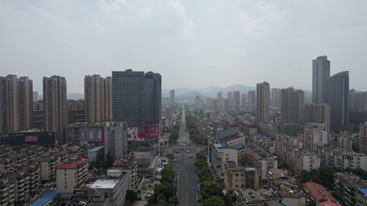 安徽滁州城市建设航拍 