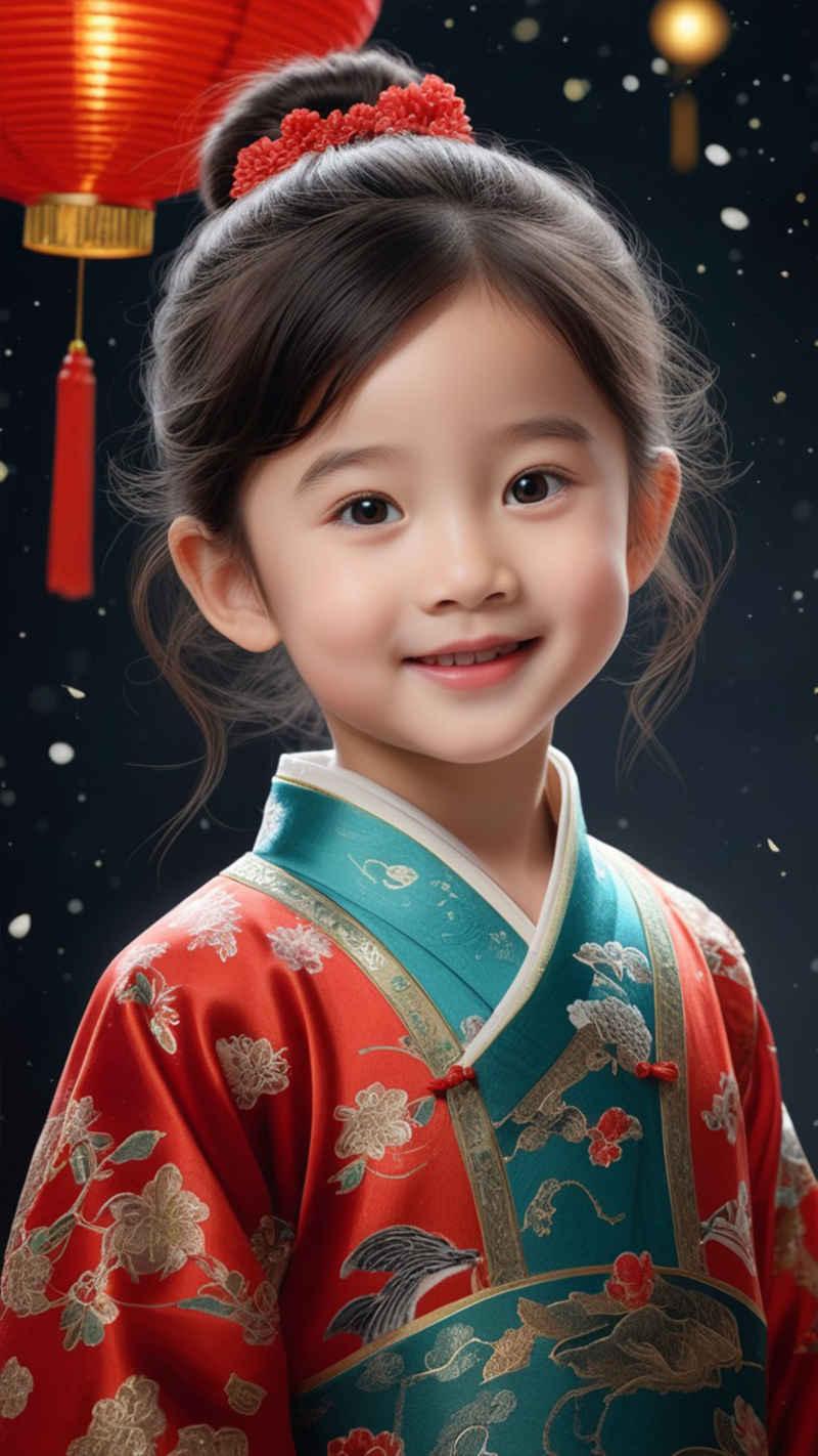 新年春节女孩肖像