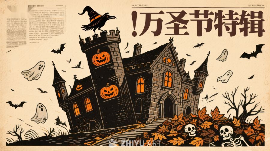 万圣节特辑：幽灵城堡与南瓜灯