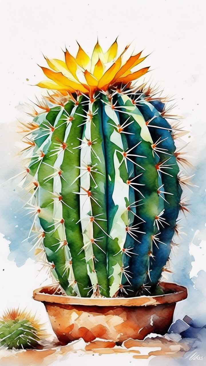 仙人掌自然植物插画 23