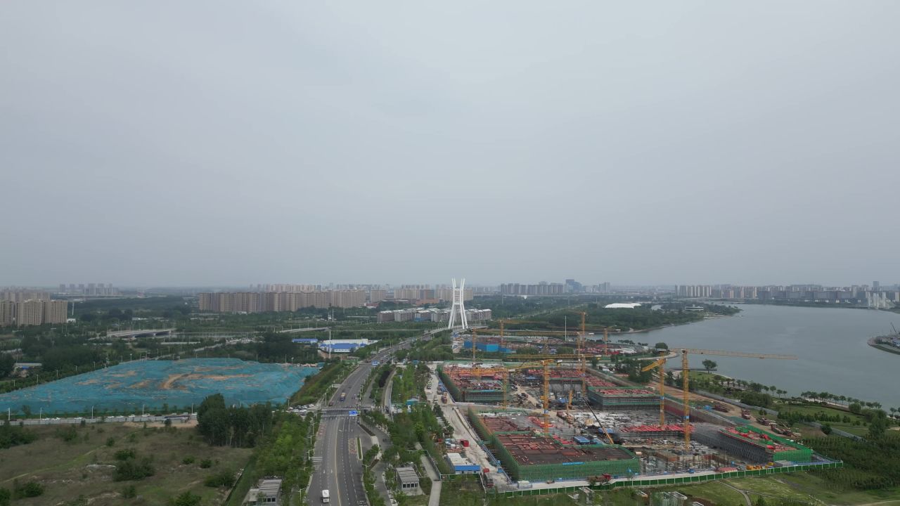 河南郑州城市风光航拍