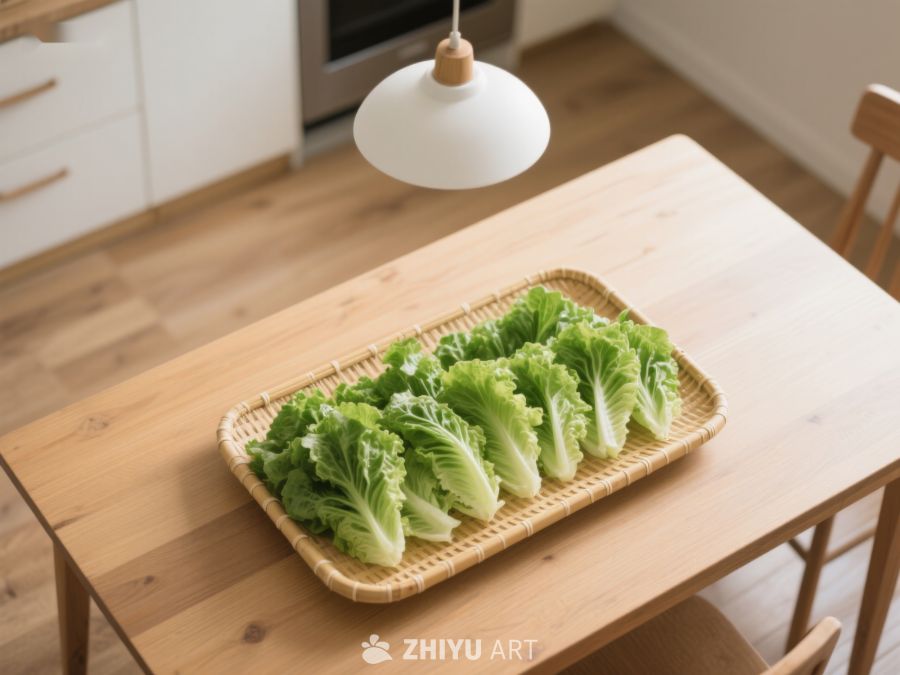 餐桌上的生菜盘 38