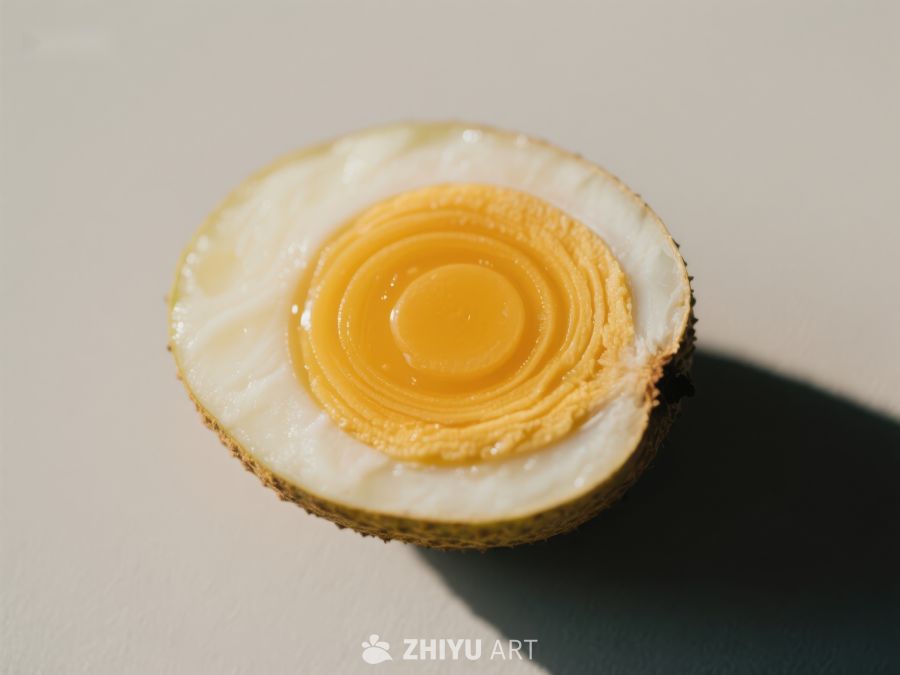 切开的鸡蛋，层次分明的蛋黄 345