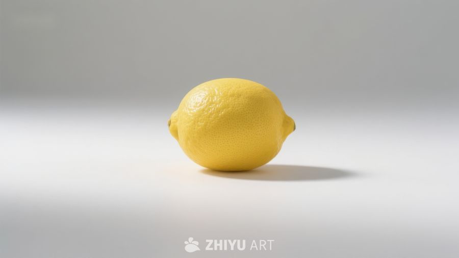 单一柠檬静物摄影