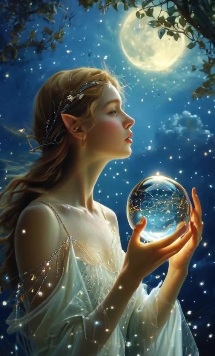 星夜精灵少女与水晶球的星光之梦