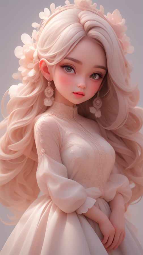 粉色女孩治愈系