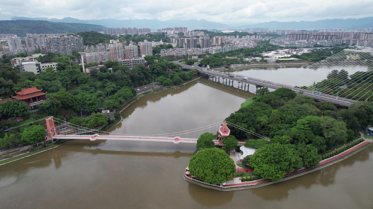 福建泉州烟台山公园航拍