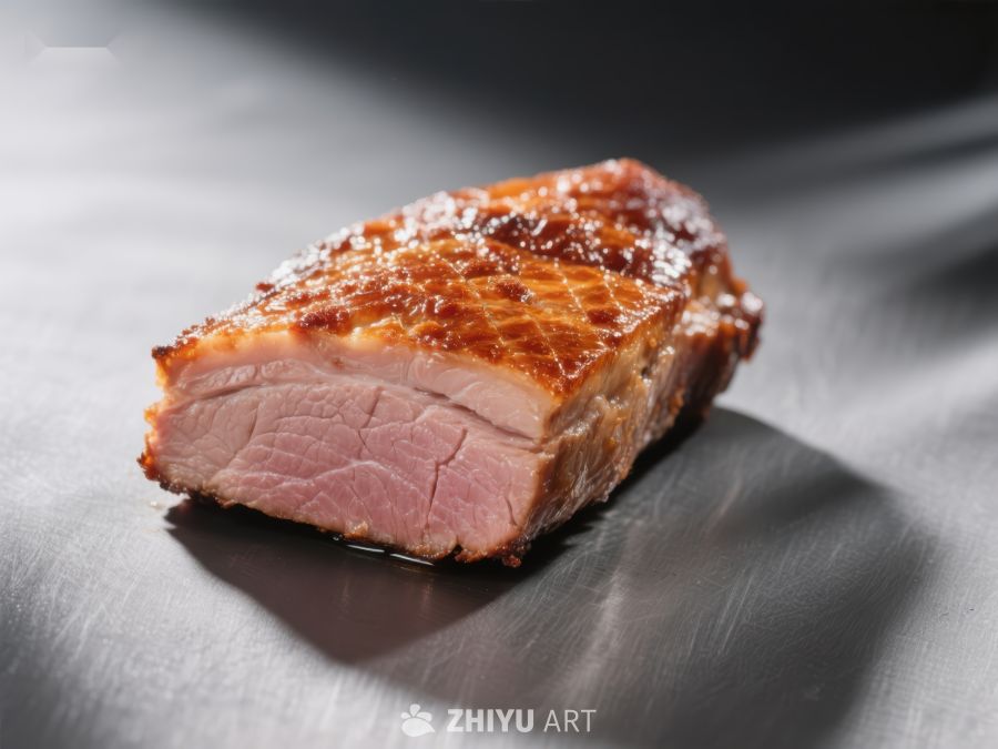 烤制肉块特写