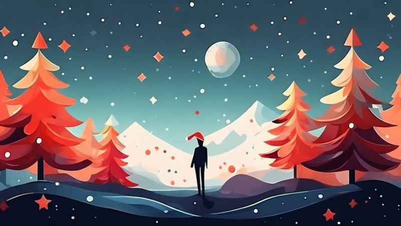圣诞节插画背景图 137