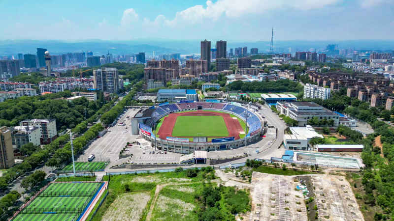 湖北宜昌城市风光航拍摄影图