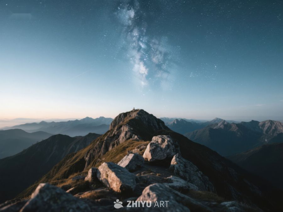星空下的山峰 206