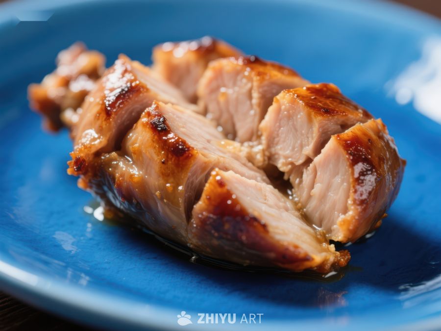 美味烤肉，色泽诱人