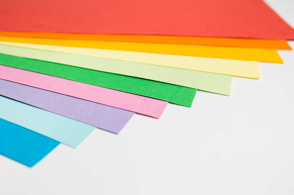 创意线条彩色的办公文具卡纸背景素材 21