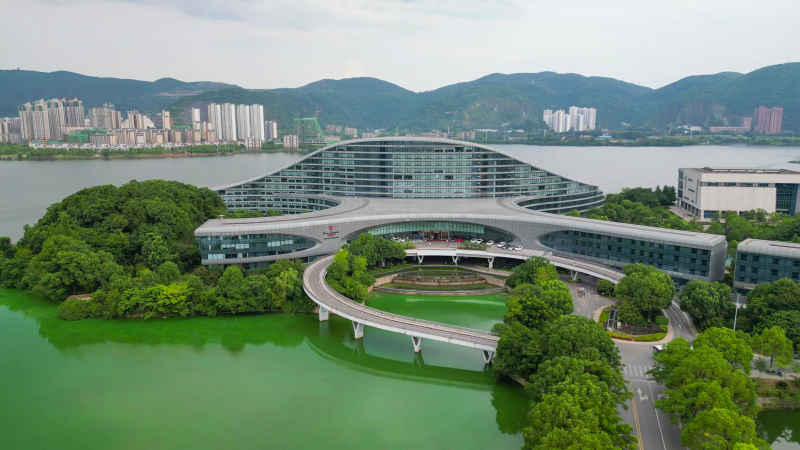 航拍湖北黄石托尼洛兰博基尼酒店