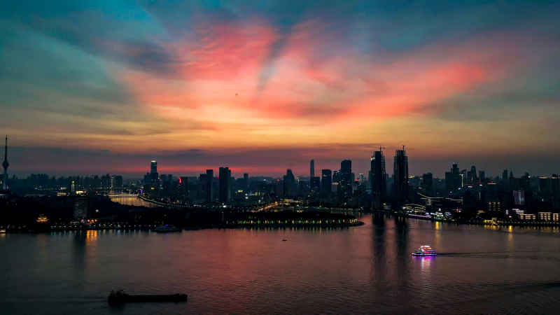 湖北武汉城市建设航拍摄影图 