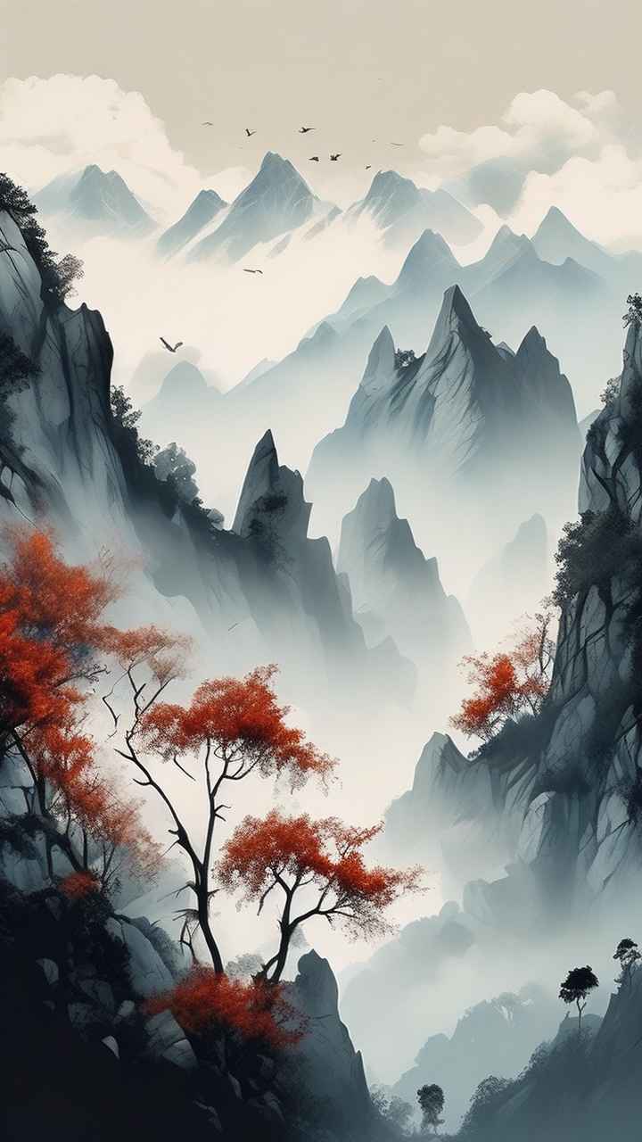 山水画国风背景 12
