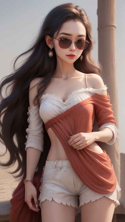 吊带美女