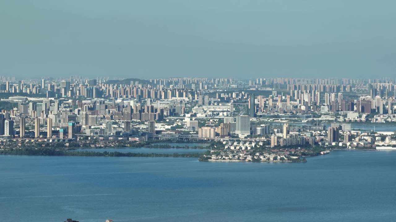 航拍武汉江夏区