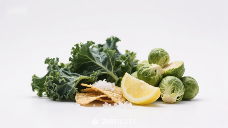 新鲜蔬菜与柠檬片组合