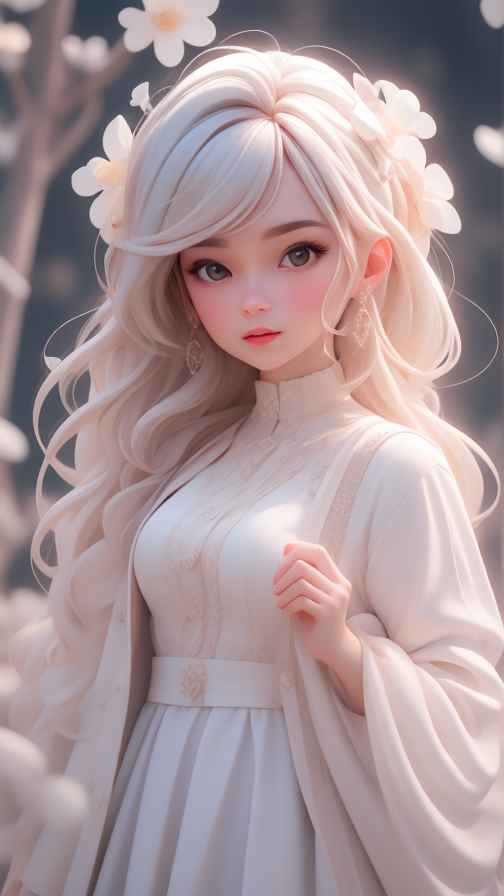 可爱粉色女孩