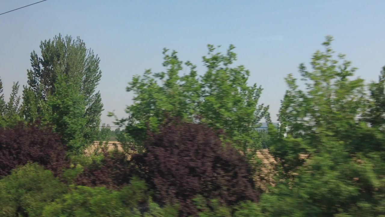 沿途火车窗外风景旅途风光
