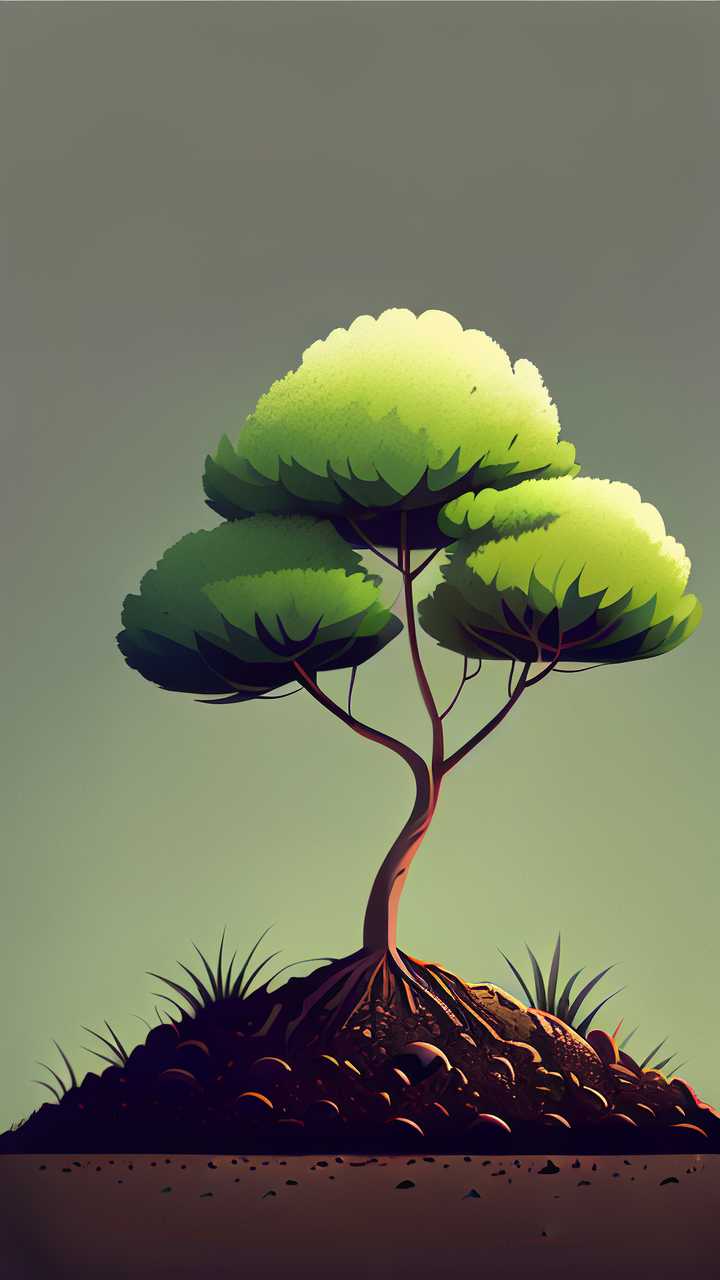 小树苗插画