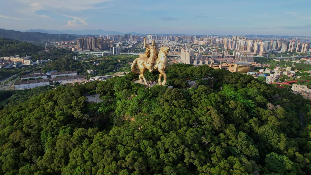 航拍泉州郑成功公园