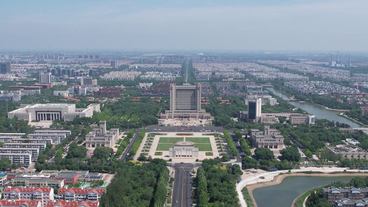 山东东营市政府航拍