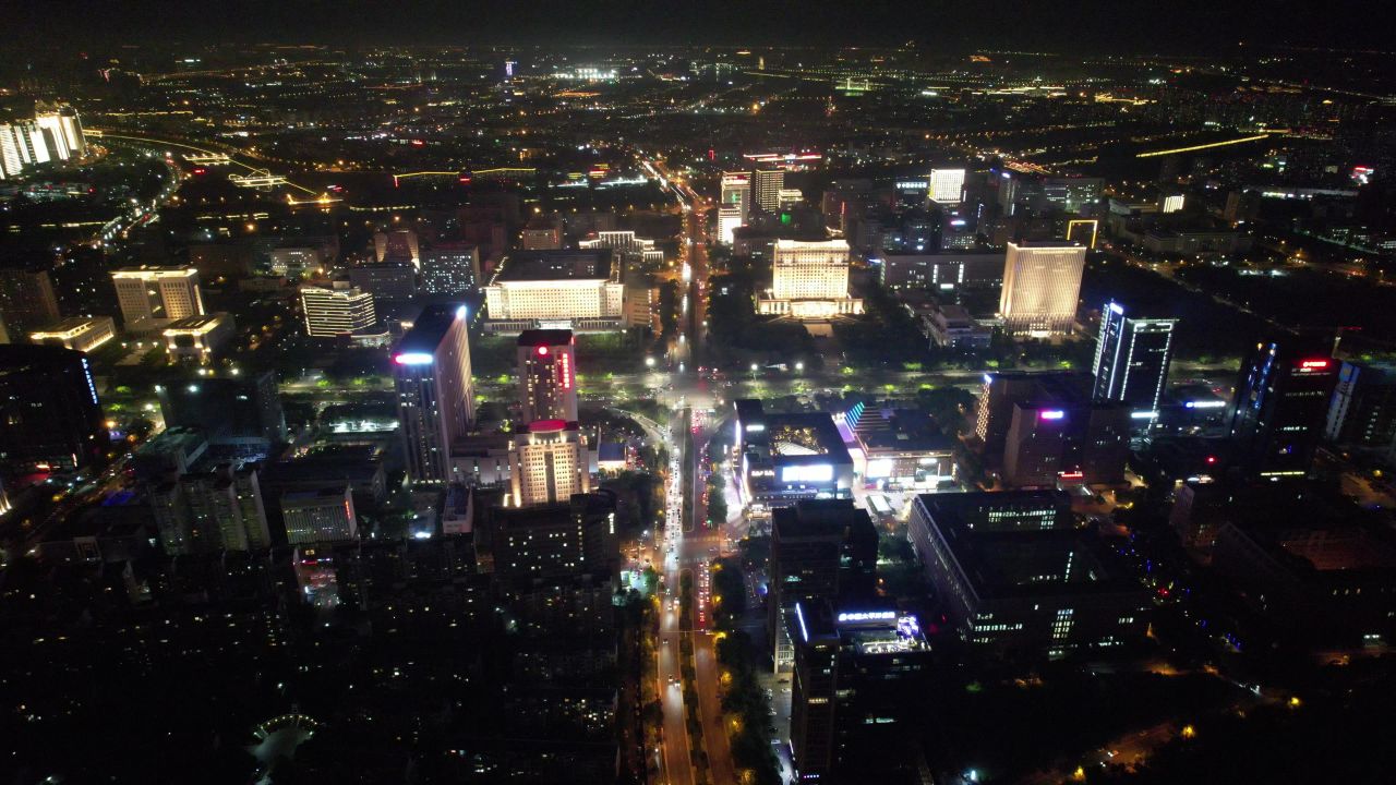 河南郑州城市风光航拍