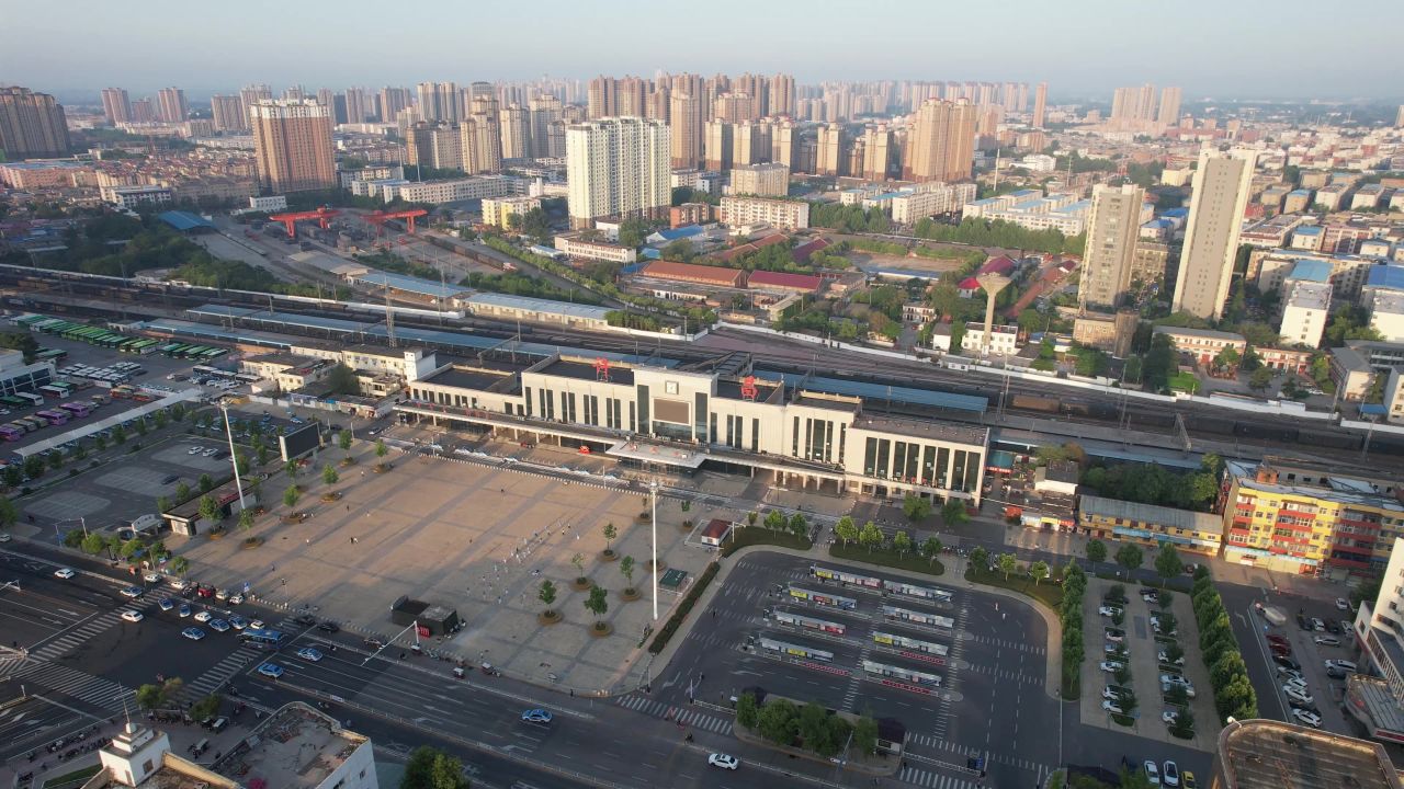 河南许昌火车站航拍