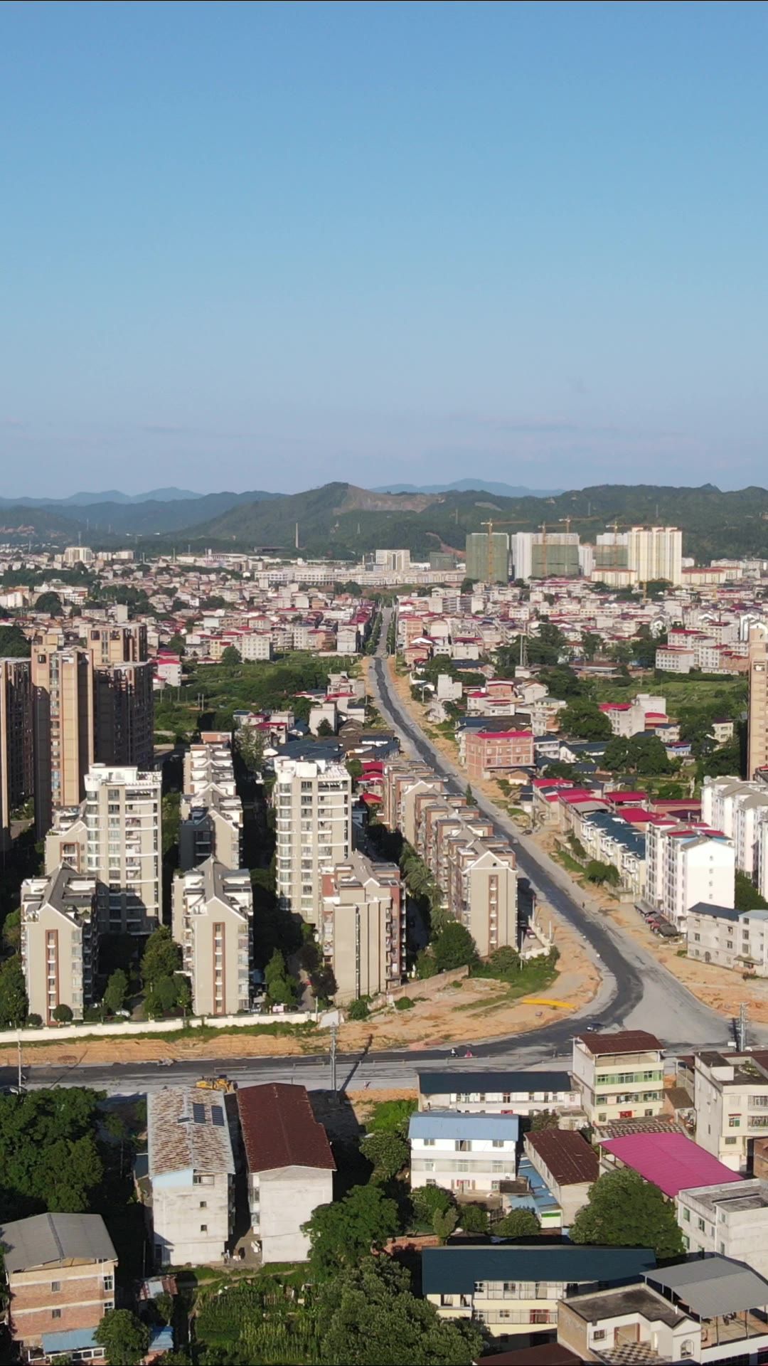 福建福州城市风光竖屏航拍