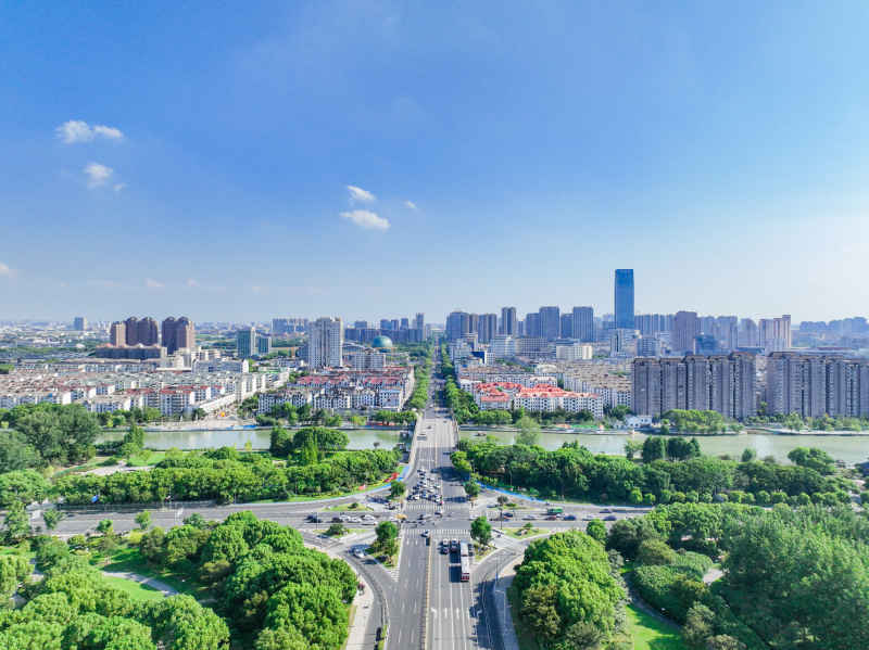 航拍昆山城市风光建筑大景 84