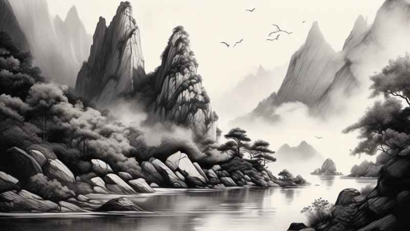 山水风景插画 55