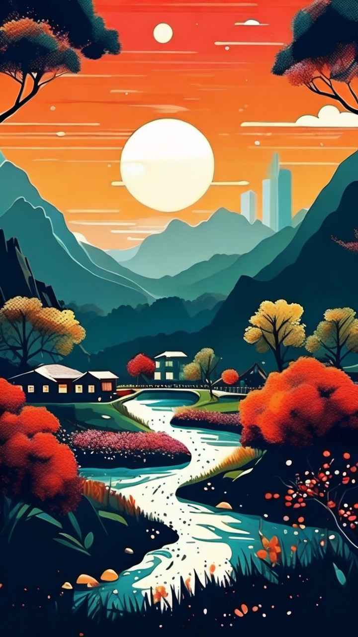 人惊叹的山水画插画 30