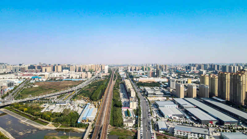 河南郑州城市风光航拍摄影图