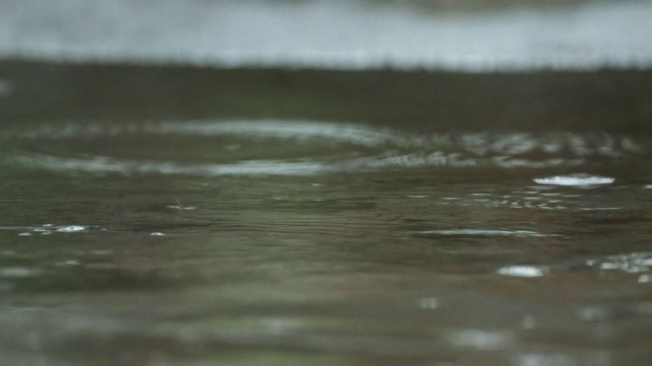 下雨雨点慢镜头4K实拍