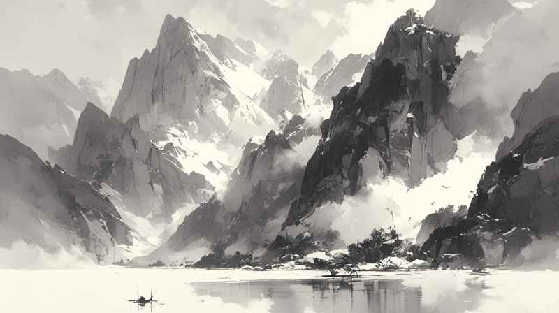 中国风水墨画水墨山水 8
