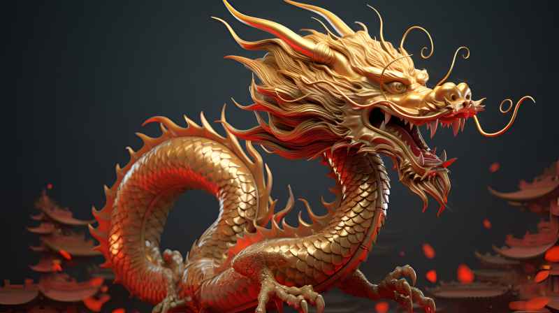 龙年，中国龙，背景图