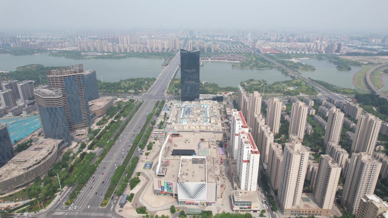 航拍河南开封万达广场
