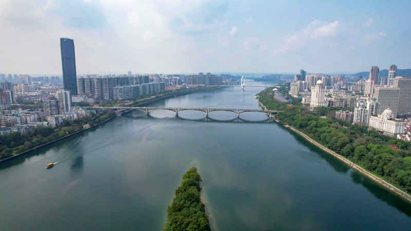 广西柳州城市风光航拍摄影图 
