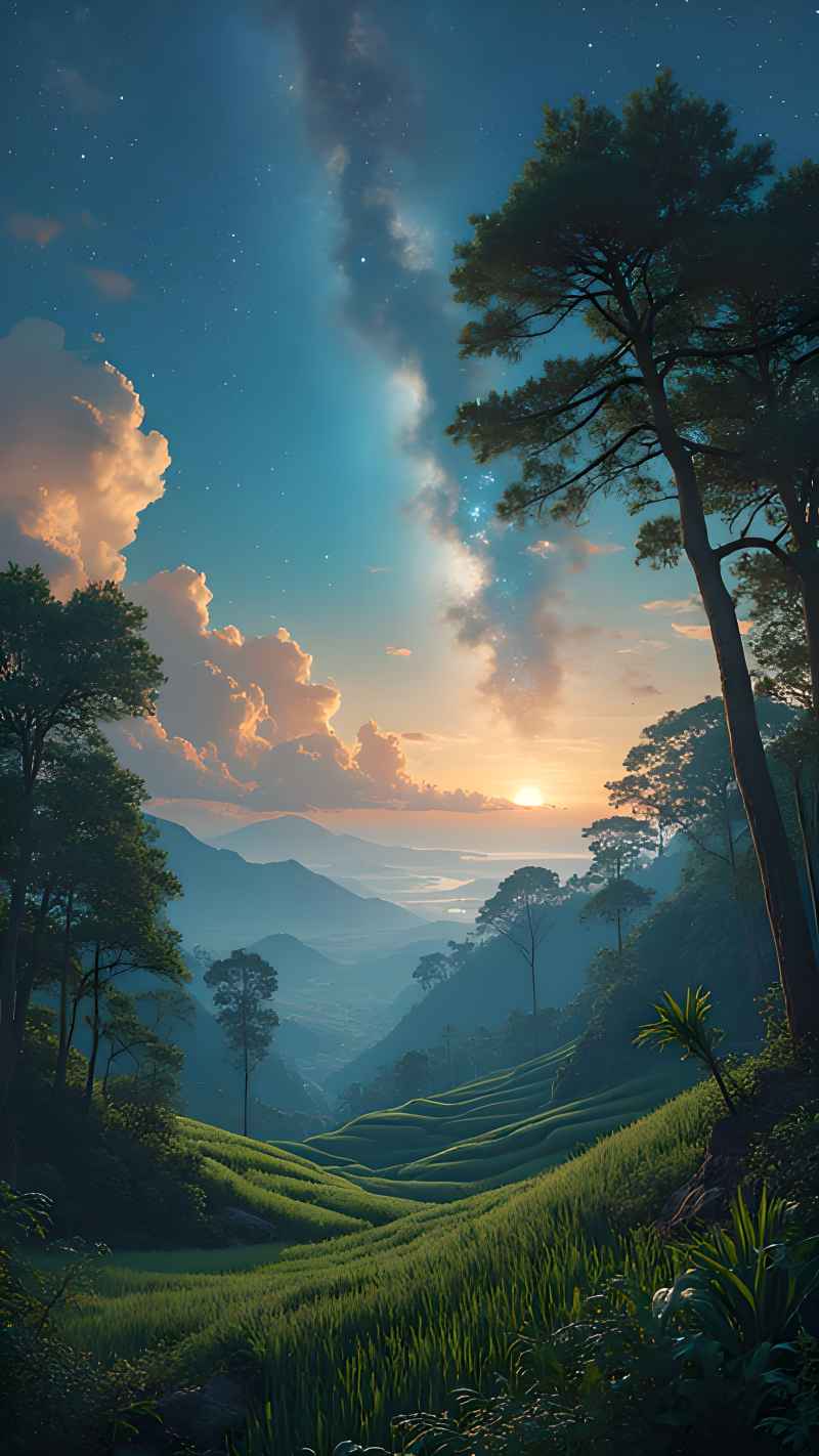 未来风格大自然森林超自然风景画质 36