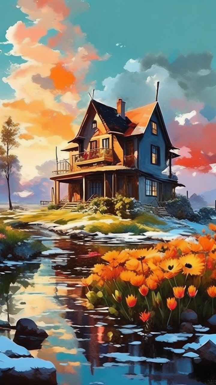 充满活力的绿洲在它的后院各种花 136