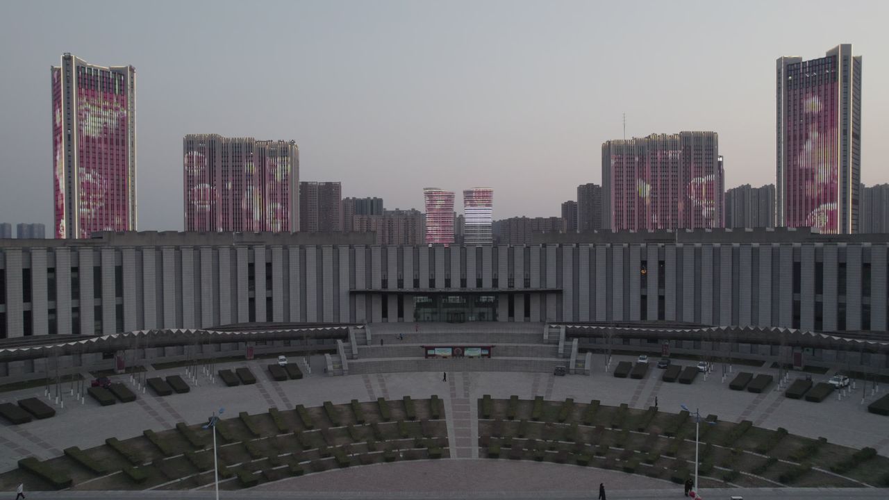 新乡平原博物馆黄昏